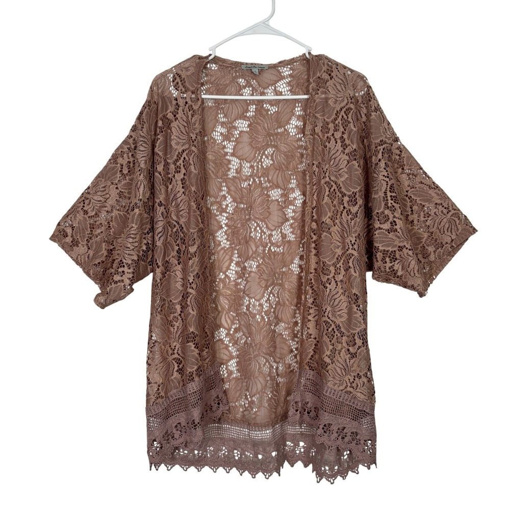 Boho Lace Kimono Cardigan Sheer Floral Layering Top Festival Summer Fairy MED